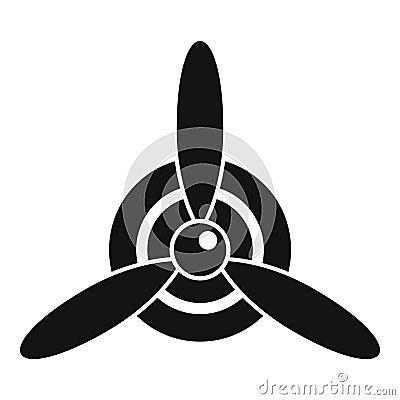 Aircraft repair motor propeller icon, simple style Vector Illustration