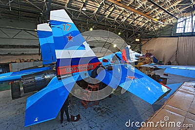 Aircraft repair plant Editorial Stock Photo