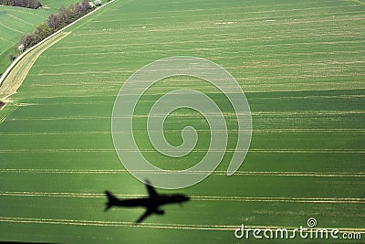 Aircraft shadow Stock Photo