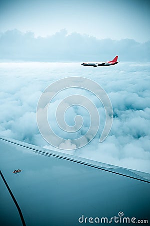 Aircraft in the sky Stock Photo