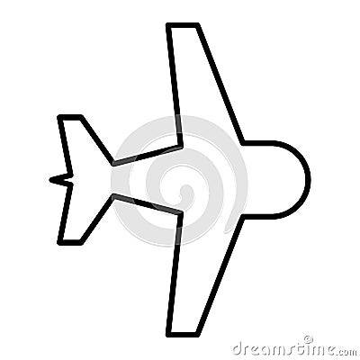 Aircraft thin line icon. Plane vector illustration isolated on white. Airplane outline style design, designed for web Vector Illustration