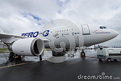 The aircraft to simulate the effects zero gravity Airbus A310 ZERO-G Editorial Stock Photo