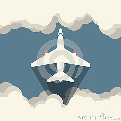 Aircraft Vector illustration, flat Vector Illustration