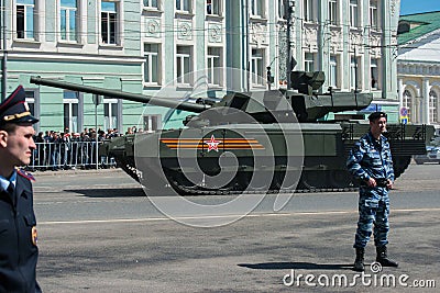 The aircraft weeds parade of a victory in Moscow Editorial Stock Photo