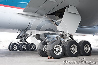 Aircraft wheel Stock Photo