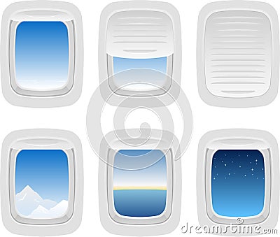 Aircraft Windows Vector Illustration