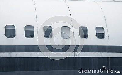 Aircraft windows Stock Photo