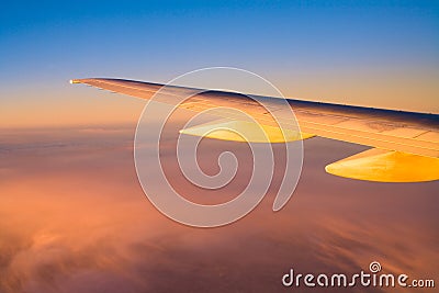 Aircraft wing Stock Photo