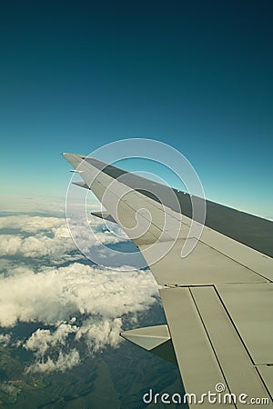 Aircraft wing Stock Photo