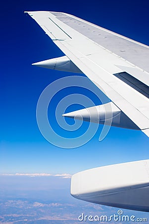 Aircraft wing Stock Photo