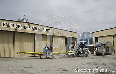 Aircrafts in Palm Springs Air Museum Palm Springs Editorial Stock Photo