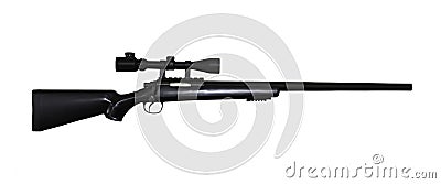 Airgun rifle isolated with clipping path Stock Photo
