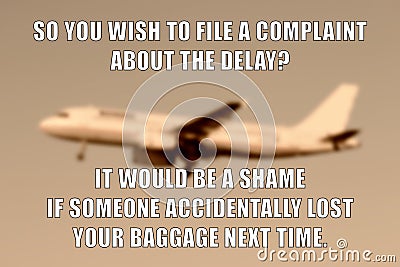 Airline complaint Stock Photo