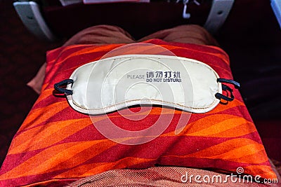 Airline Sleep Mask 2 Stock Photo
