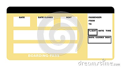 Airline ticket Stock Photo