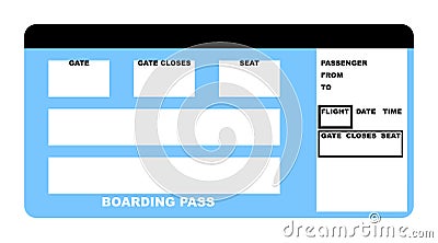 Airline ticket Stock Photo