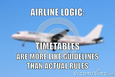 Airline timetable issues Stock Photo