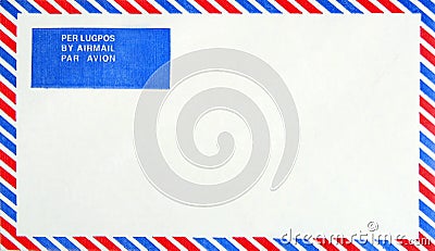 Airmail Envelope. Stock Photo