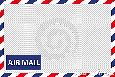 Airmail Envelope Border - Vector Illustration - Isolated On Transparent Background Vector Illustration