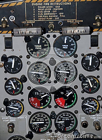 Airplaine cockpit Stock Photo