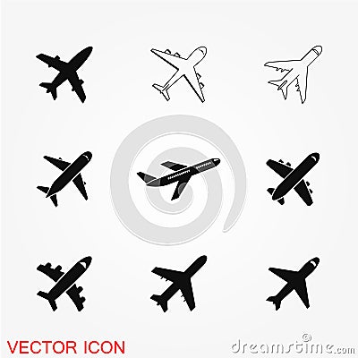 Airplan icon vector Stock Photo