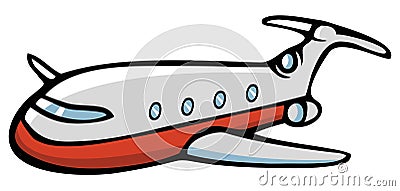 Airplane Cartoon Illustration