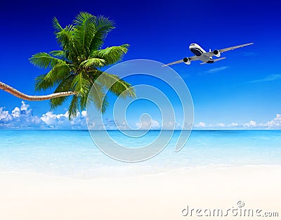 Airplane Aircraft Travel Business Transportation Concept Stock Photo