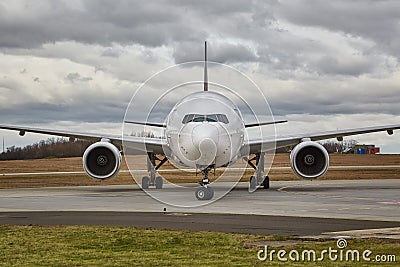 Airliner front view Stock Photo