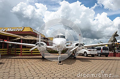 Airplane attraction for tourists at the Rodo Master Editorial Stock Photo