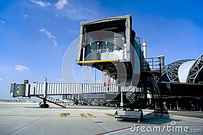 Airplane boarding Stock Photo