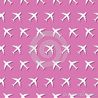 Airplane Commercial Aviation Seamless Sign Background Stock Photo