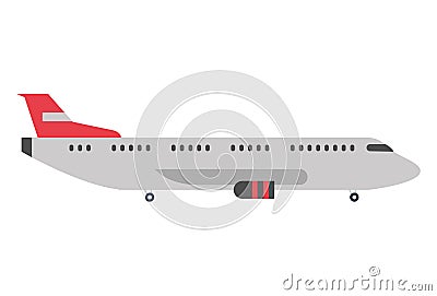 airplane commercial transport Vector Illustration