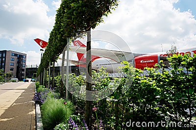 Corendon Boeing 747 in hotel garden Editorial Stock Photo