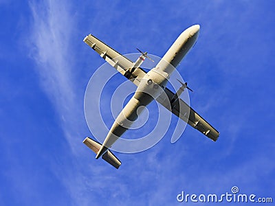 Airplane Cross Bottom Sky Stock Photo