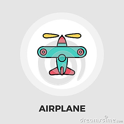 Airplane Flat Icon Vector Illustration