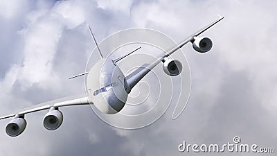 An airplane flying through clouds An airplane flying through clouds