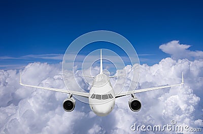 Airplane flying Stock Photo
