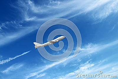 Airplane going up Stock Photo