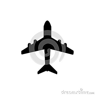 Airplane icon symbol vector. on white background Stock Photo