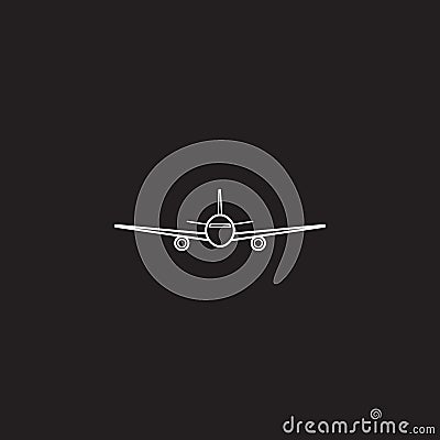 Airplane icon, transport aircraft symbol Vector Illustration