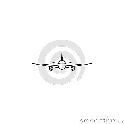 Airplane icon, transport aircraft symbol Vector Illustration