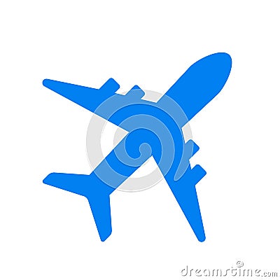 Airplane Icon in trendy flat style isolated on grey background. Plane symbol for your web site design, logo, app, UI. Vector Cartoon Illustration