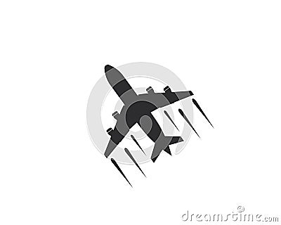 Airplane icon vector illustration design Vector Illustration