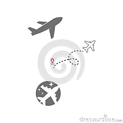 Airplane icon vector illustration design Vector Illustration