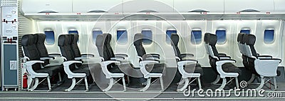 Airplane Interior Stock Photo