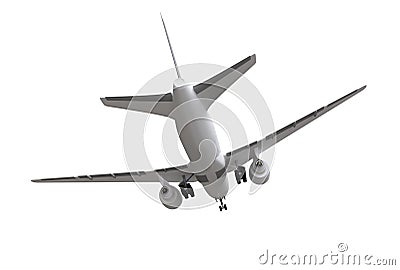 3d rendering. airplane isolated on white background. Stock Photo