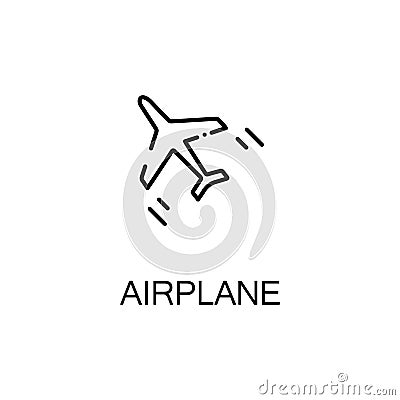 Airplane line icon Vector Illustration