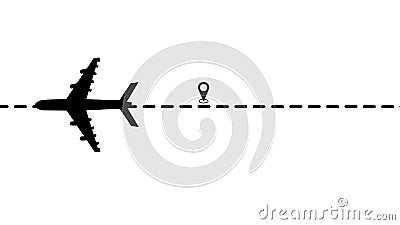 Airplane Line Path Animation. Movement of Air Plane Flight and Route with  Points Stock Video - Video of airplane, graphic: 202725069
