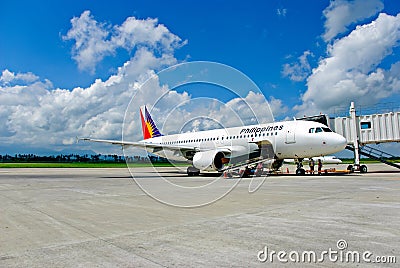 Airplane loading the cargo Editorial Stock Photo