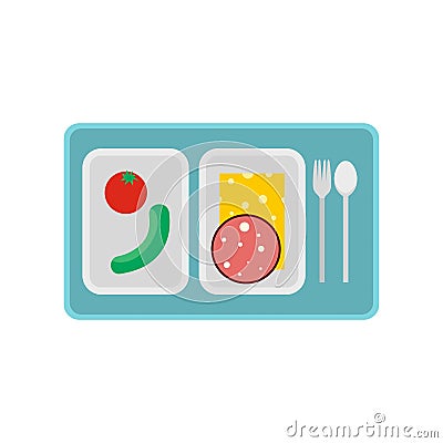 Airplane lunch icon Stock Photo